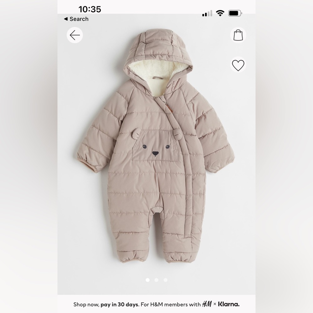 H&M baby overall snowsuit